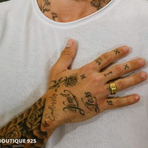 טבעת טונגסטן מוזהבת