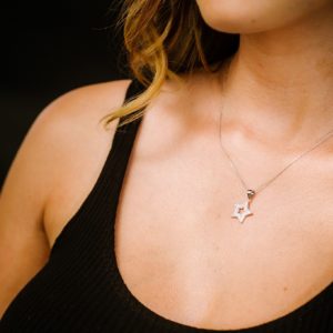 שרשרת כסף כוכב חלול