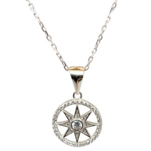 שרשרת כסף כוכב זוהר