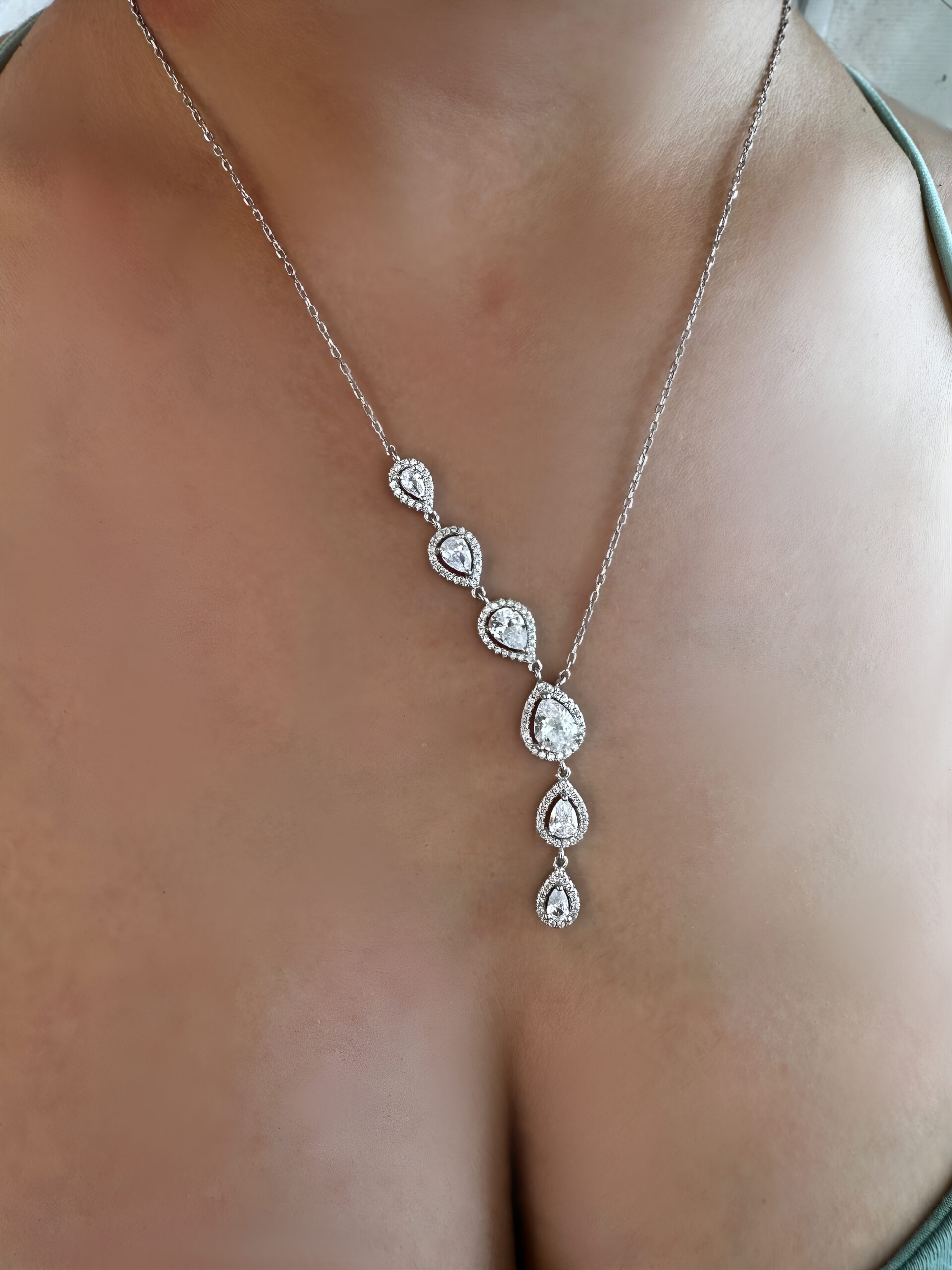 שרשרת טיפה - שרשרת טיפות - שרשרת טיפה מכסף - שרשראות כסף