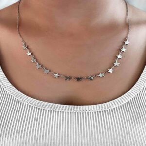 שרשרת כוכבים עדינה מכסף 925 טהור