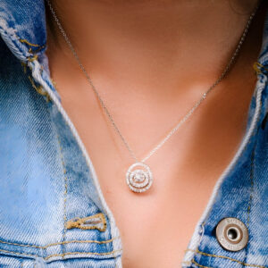 שרשרת עין זרקנית מכסף