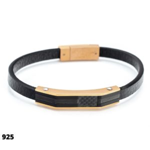 צמיד אלגנטי לגבר דגם MS – GOLDEN