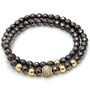 צמיד חרוזי המטייט לגבר נמתח