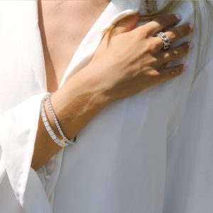 צמיד טניס משובץ זירקונים סוגר מהודר