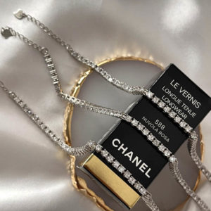 צמיד טניס משובץ זירקונים עגולים עם הארכה