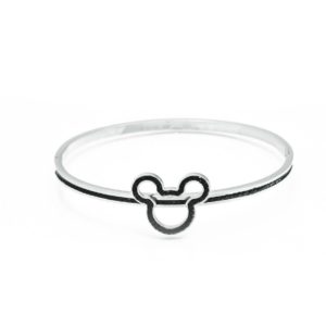 צמיד מיקי מאוס משובץ זירקונים שחורים