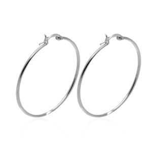 עגילי חישוק בינוניים מכסף 925 טהור