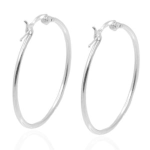 עגילי חישוק גדולים מכסף 925 טהור