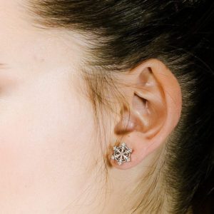 עגילי כסף שלג