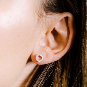 עגילי כסף מעגל החיים קטנים