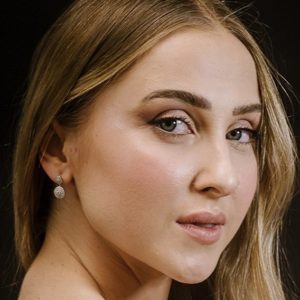 עגיל 2 עיגולים גדול וקטן