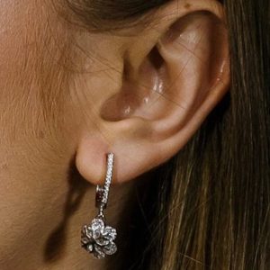 עגילי כסף פתית שלג