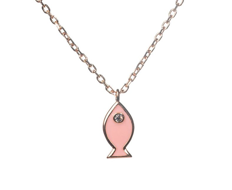 צ'וקר דג רוז גולד בצבע ורוד