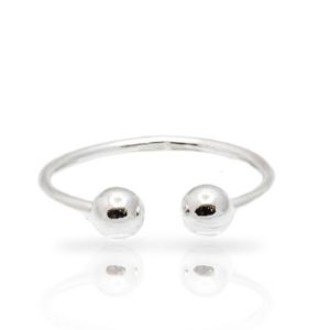 טבעת כדורים גמישה מכסף 925 טהור