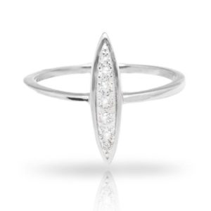 טבעת כסף משובצת זירקונים