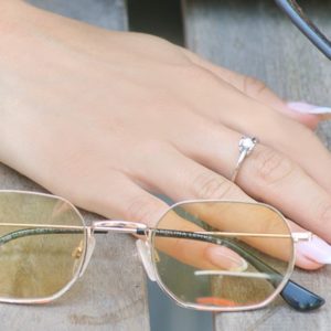 טבעת כסף דובים עם זרקן