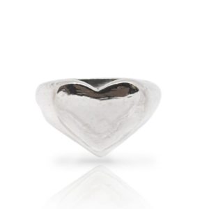 טבעת לב מכסף 925 טהור