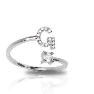 טבעת אות G כסף 925