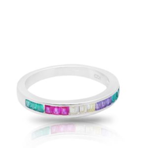 טבעת כסף קולקציית ריינבו