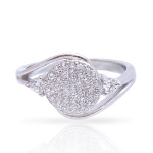 טבעת כסף אלמנט עגול ספירלה