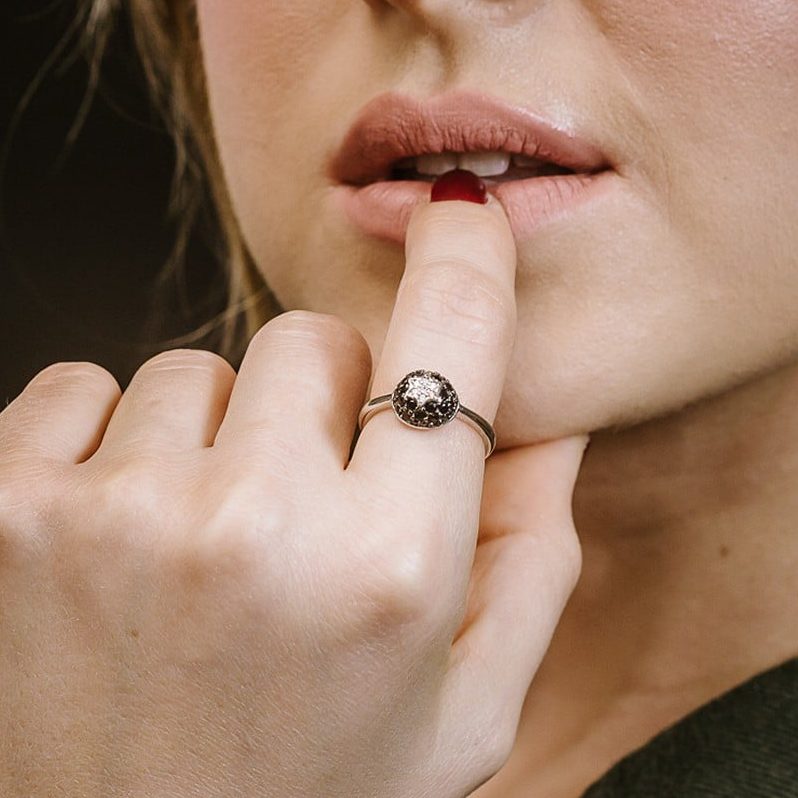 טבעת כסף צל הכוכבים