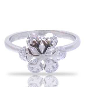 טבעת כסף פתית שלג