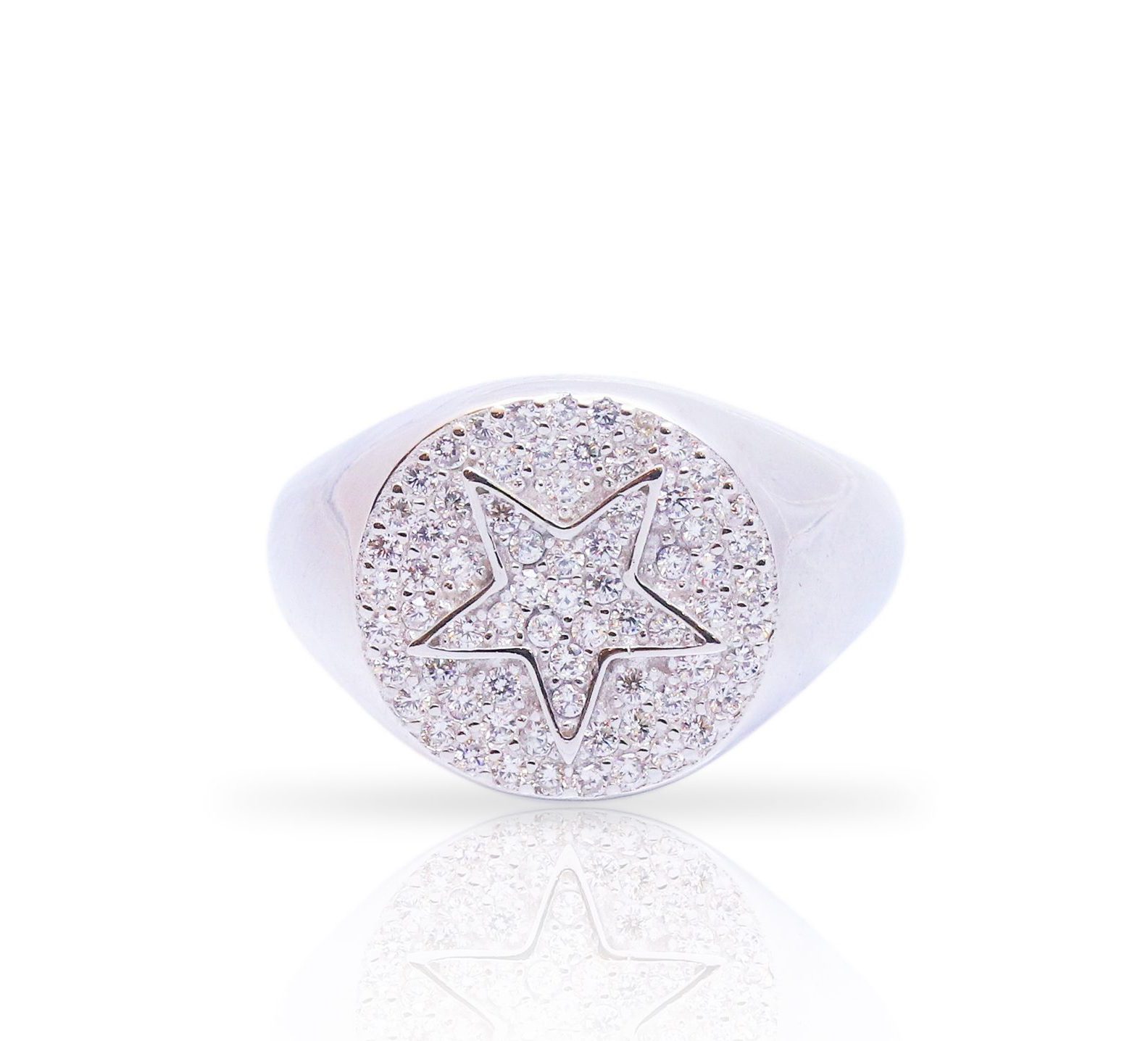 טבעת כסף אלמנט כוכב – תמונה 2