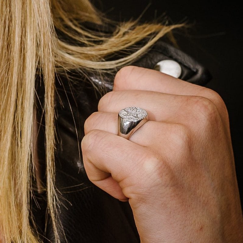 טבעת כסף אלמנט כוכב