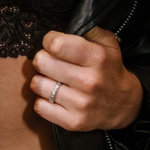 טבעת כסף כוכבים