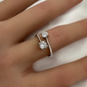 טבעת כסף זרקנים בינוניים גמישה