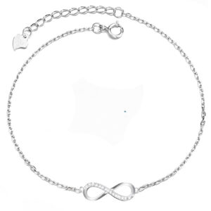 צמיד אינפיניטי קלאסי משובץ זירקונים