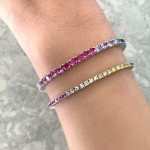 צמיד טניס ריינבואו 3 מ"מ סוגר יוקרתי