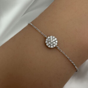 צמיד כסף פרח