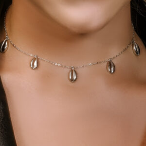 צ'וקר צדפים מכסף 925 טהור