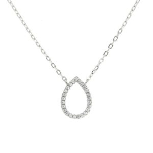 שרשרת כסף טיפה חלולה