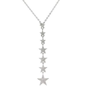 שרשרת כסף עניבת כוכבים