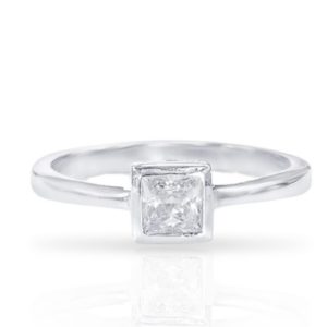 טבעת כסף 925 זרקן מרובע