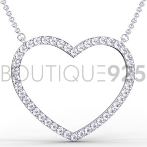 שרשרת כסף לב חלול בינוני