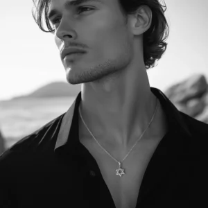 שרשרת כסף תליון מגן דוד קטן