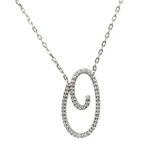 שרשרת אות O בינונית מכסף