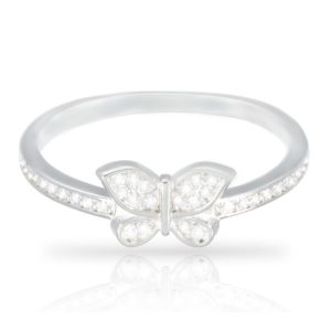 טבעת כסף 925 פרפר