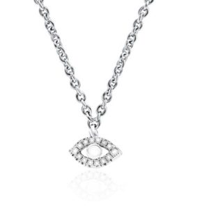 צ'וקר עין קטנה שיבוץ שקוף מכסף 925