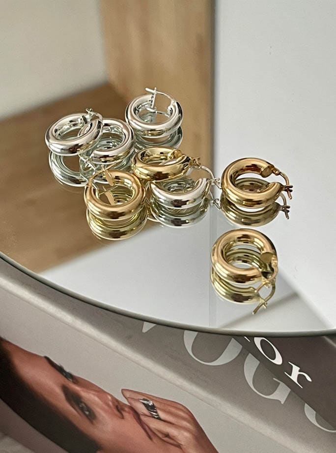 עגילי חישוק חלול 2