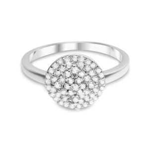 טבעת כסף עיגול מורם