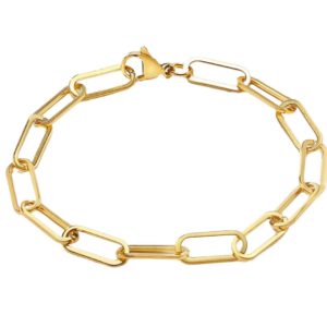 צמיד חוליות חלולות בצבע זהב