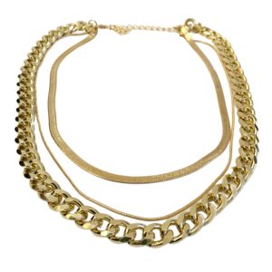 שרשרת גורמט משולבת עם קלאופטרה דקה וחבל