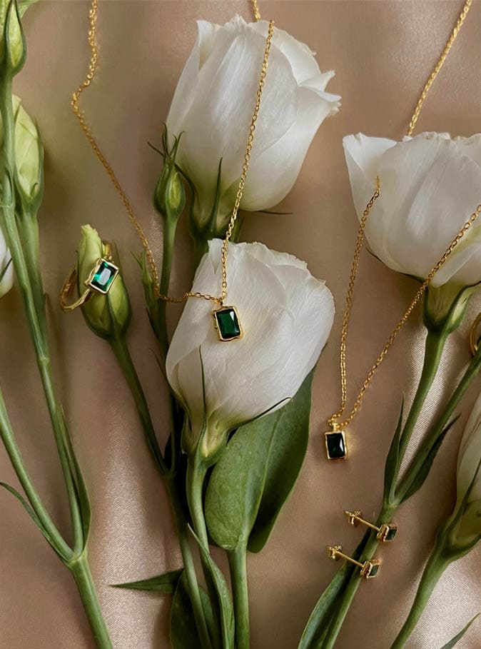 סט תכשיטים איזבל ציפוי זהב – תמונה 3