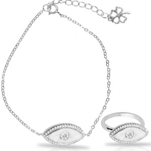 סט תכשיטים עין מבריקה