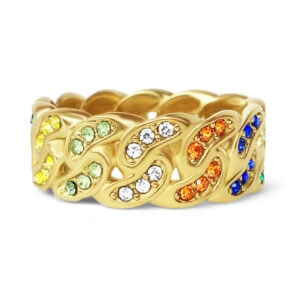 טבעת גורמט שייני שיבוץ צבעוני